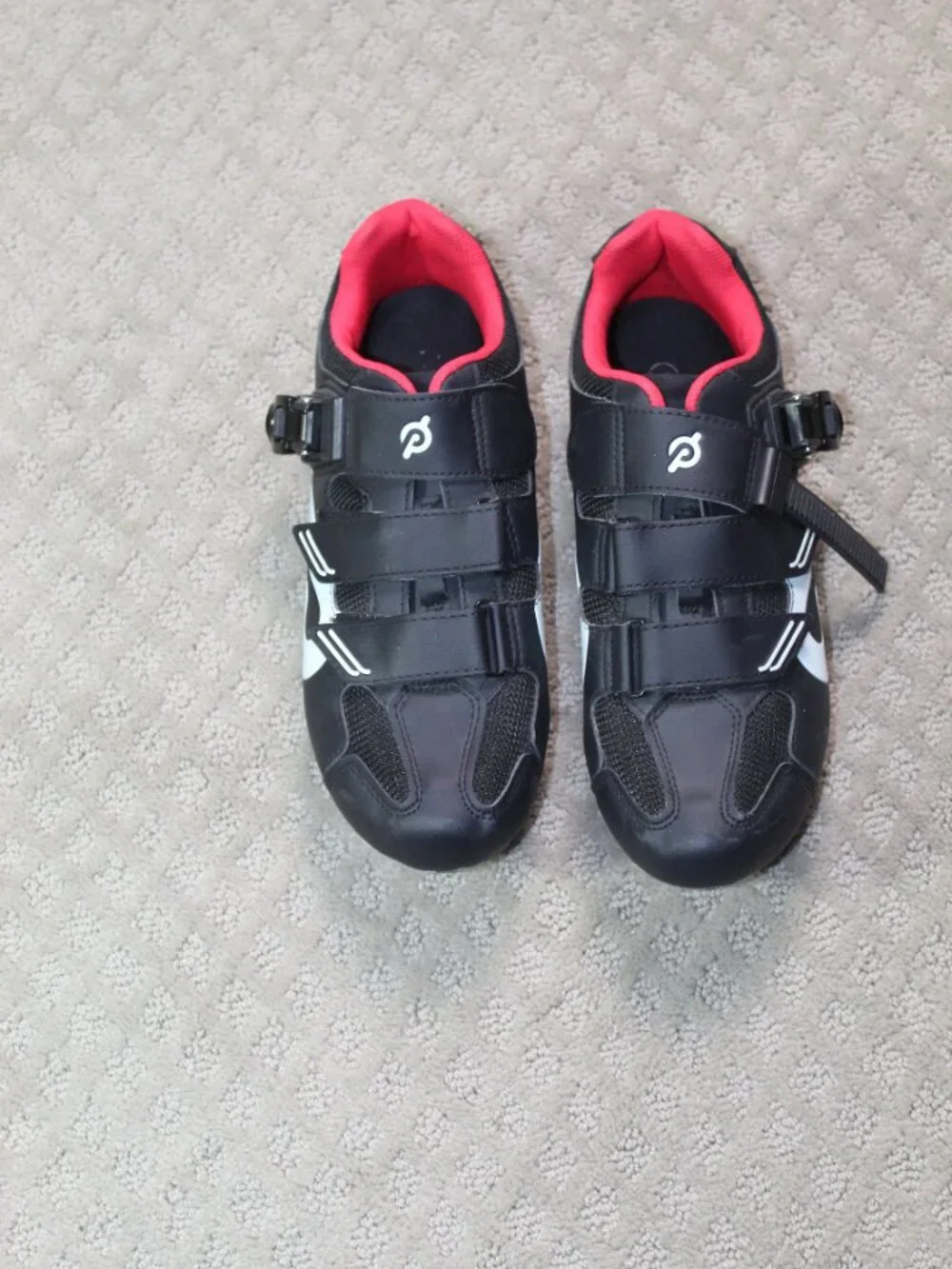 Peloton Cycling Shoes (Black/White) - Size 41/Men's 8/Women's 10
